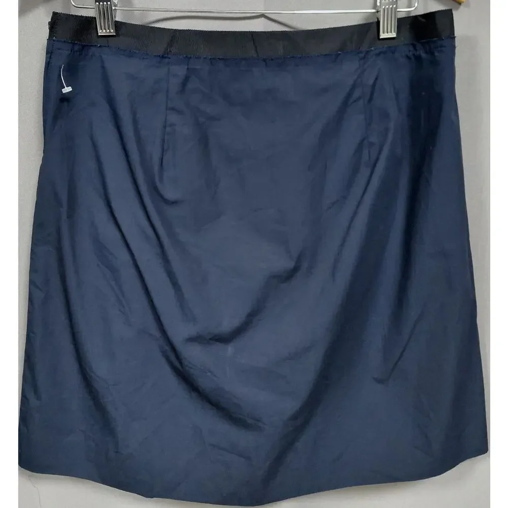 J.Crew Blue Pleated Pockets Drawstring A-Line Skirt See Measurements